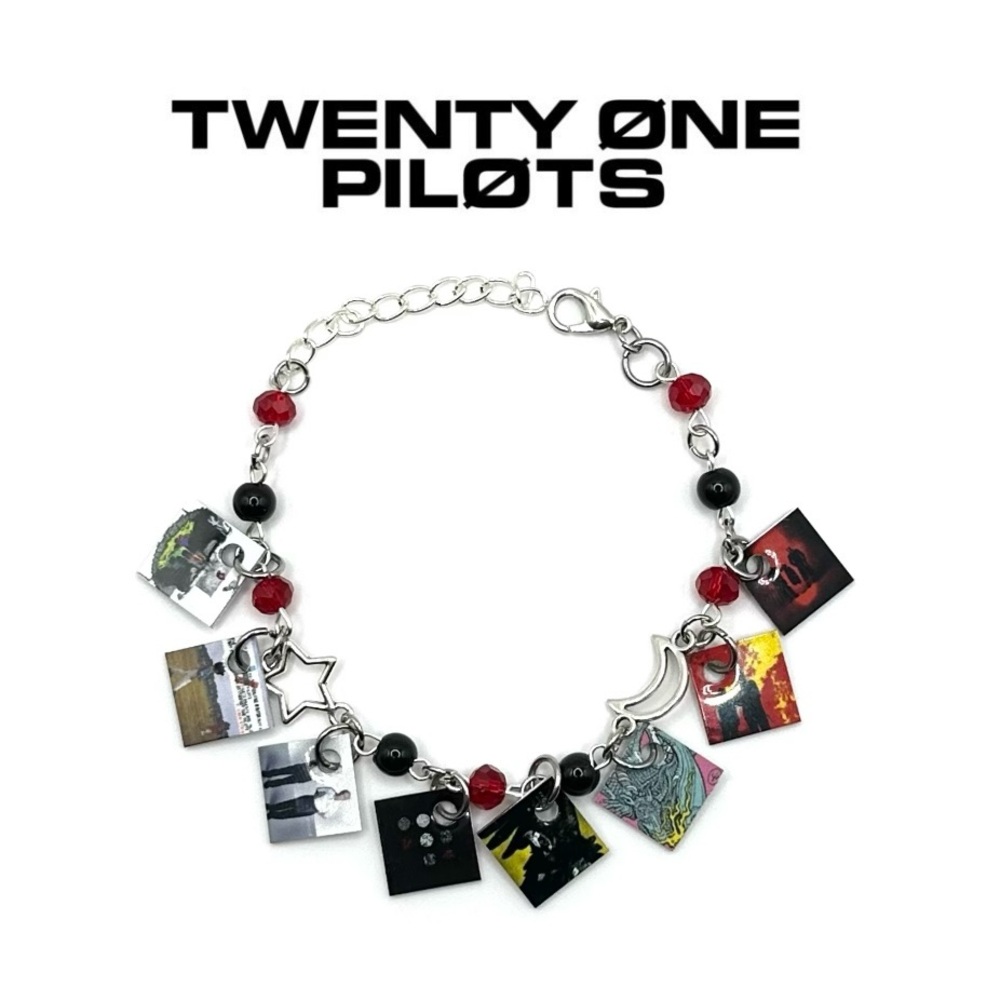 Twenty One Pilots Mini Album Cover Charm Bracelet | Concert Outfit Accessories